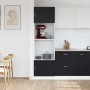 Mueble colgante con estante Riga Roble Negro 60 x 57 x 207 cm en Armarios de cocina | Comprar online en Foru.es
