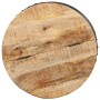 Mesa de centro redonda de madera maciza de mango 53x43 cm en Mesas de centro | Comprar online en Foru.es