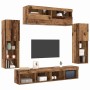 Conjunto de mueble de TV Montaje en la pared 6 pcs Madera vieja en Muebles TV | Comprar online en Foru.es