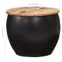 Mesa de centro redonda de madera maciza de mango 53x43 cm en Mesas de centro | Comprar online en Foru.es