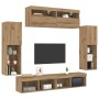 Conjunto de mueble de TV 6 pcs Roble artisan en Muebles TV | Comprar online en Foru.es