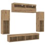 Conjunto de mueble de TV 6 pcs Roble artisan en Muebles TV | Comprar online en Foru.es