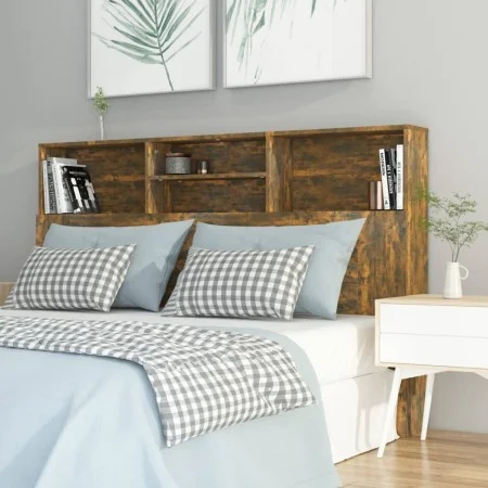 Mueble cabecero color roble ahumado 160x19x103,5 cm de vidaXL, Cabeceros y pies de cama - Ref: Foro24-817252, Precio: 62,33 €...