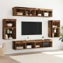 Conjunto de mueble de TV Montaje en la pared 8 pcs Madera vieja en Muebles TV | Comprar online en Foru.es