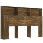 Mueble cabecero color roble ahumado 160x19x103,5 cm de vidaXL, Cabeceros y pies de cama - Ref: Foro24-817252, Precio: 63,04 €...