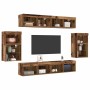 Conjunto de mueble de TV Montaje en la pared 8 pcs Madera vieja en Muebles TV | Comprar online en Foru.es