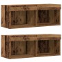 Conjunto de mueble de TV Montaje en la pared 8 pcs Madera vieja en Muebles TV | Comprar online en Foru.es