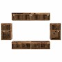 Conjunto de mueble de TV Montaje en la pared 8 pcs Madera vieja en Muebles TV | Comprar online en Foru.es