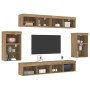 Conjunto de mueble de TV 8 pcs Roble artisan en Muebles TV | Comprar online en Foru.es