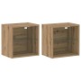 Conjunto de mueble de TV 8 pcs Roble artisan en Muebles TV | Comprar online en Foru.es