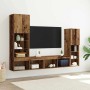 Gabinete de TV 4 pcs Madera vieja Madera contrachapada en Muebles TV | Comprar online en Foru.es