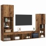 Gabinete de TV 4 pcs Madera vieja Madera contrachapada en Muebles TV | Comprar online en Foru.es