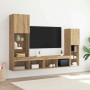 Gabinete de TV 4 pcs Roble artisan Madera contrachapada en Muebles TV | Comprar online en Foru.es