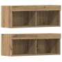 Gabinete de TV 4 pcs Roble artisan Madera contrachapada en Muebles TV | Comprar online en Foru.es