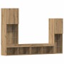 Gabinete de TV 4 pcs Roble artisan Madera contrachapada en Muebles TV | Comprar online en Foru.es