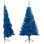 Medio árbol de Navidad artificial con soporte PVC azul 180 cm de vidaXL, Arboles de navidad - Ref: Foro24-344682, Precio: 25,...