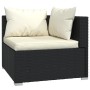 Set de sofás de jardín 5 piezas y cojines ratán sintético negro de vidaXL, Conjuntos de jardín - Ref: Foro24-3101431, Precio:...