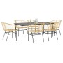 Juego de comedor de jardín 7 pzas ratán PE marrón en Conjuntos de jardín | Comprar online en Foru.es