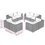Set muebles de jardín 8 piezas y cojines ratán sintético marrón de vidaXL, Conjuntos de jardín - Ref: Foro24-3101554, Precio:...