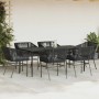 Set de comedor de jardín 7 piezas cojines ratán sintético negro en Conjuntos de jardín | Comprar online en Foru.es