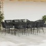 Set de comedor jardín 9 piezas cojines ratán polivinílico negro en Conjuntos de jardín | Comprar online en Foru.es