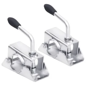 Abrazaderas rueda jockey 2 uds acero galvanizado 13,5x6,5x14 cm de vidaXL, Tráilers para mercancías y transporte - Ref: Foro2...