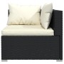 Set de muebles de jardín 5 pzas y cojines ratán sintético negro de vidaXL, Conjuntos de jardín - Ref: Foro24-3101479, Precio:...