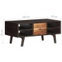 Mesa de centro de madera maciza reciclada 100x50x45 cm en Mesas de centro | Comprar online en Foru.es