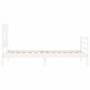 Estructura de cama con cabecero madera maciza blanco 100x200 cm de vidaXL, Camas y somieres - Ref: Foro24-3195147, Precio: 10...