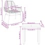 Juego de comedor jardín 3 piezas ratán sintético vidrio marrón en Conjuntos de jardín | Comprar online en Foru.es