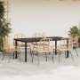 Juego de comedor de jardín 7 pzas ratán PE marrón en Conjuntos de jardín | Comprar online en Foru.es
