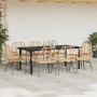 Juego comedor jardín 9 pzas ratán sintético marrón en Conjuntos de jardín | Comprar online en Foru.es