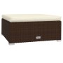 Set muebles de jardín 4 piezas y cojines ratán sintético marrón de vidaXL, Conjuntos de jardín - Ref: Foro24-3101642, Precio:...