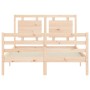 Estructura de cama con cabecero madera maciza 120x200 cm de vidaXL, Camas y somieres - Ref: Foro24-3194046, Precio: 119,87 €,...