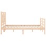 Estructura de cama con cabecero madera maciza 120x200 cm de vidaXL, Camas y somieres - Ref: Foro24-3194046, Precio: 119,87 €,...