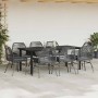 Set de comedor jardín 9 piezas cojines ratán polivinílico negro en Conjuntos de jardín | Comprar online en Foru.es