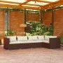 5-teiliges Gartenmöbel-Set und braune Kissen aus synthetischem Rattan von vidaXL, Gartensets - Ref: Foro24-3101690, Preis: 44...