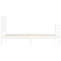 Estructura de cama con cabecero madera maciza blanco 100x200 cm de vidaXL, Camas y somieres - Ref: Foro24-3194107, Precio: 11...