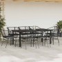 Set de comedor jardín 9 piezas cojines ratán polivinílico negro en Conjuntos de jardín | Comprar online en Foru.es