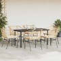 Juego de comedor de jardín 7 pzas con cojines ratán PE marrón en Conjuntos de jardín | Comprar online en Foru.es