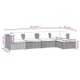 Set muebles de jardín 5 piezas y cojines ratán sintético marrón de vidaXL, Conjuntos de jardín - Ref: Foro24-3101658, Precio:...