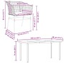 Juego de comedor de jardín 7 pzas con cojines ratán PE marrón en Conjuntos de jardín | Comprar online en Foru.es