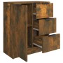 Aparador madera contrachapada color roble ahumado 60x30x70 cm de vidaXL, Aparadores - Ref: Foro24-816988, Precio: 75,31 €, De...