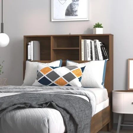 Mueble cabecero marrón roble 100x19x103,5 cm de vidaXL, Cabeceros y pies de cama - Ref: Foro24-817245, Precio: 53,62 €, Descu...