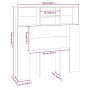 Mueble cabecero marrón roble 100x19x103,5 cm de vidaXL, Cabeceros y pies de cama - Ref: Foro24-817245, Precio: 54,07 €, Descu...