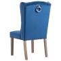 Silla de comedor de terciopelo azul en Sillas de comedor | Comprar online en Foru.es