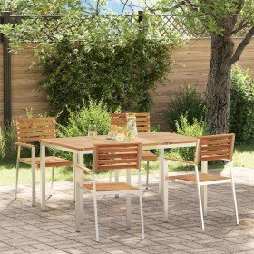 Conjunto de Comedor de Jardín 5 pcs Madera de Acacia Sólida en Mesas de jardín | Comprar online en Foru.es