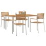 Conjunto de Comedor de Jardín 5 pcs Madera de Acacia Sólida en Mesas de jardín | Comprar online en Foru.es