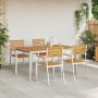 Conjunto de Comedor de Jardín 5 pcs Madera de Acacia Sólida en Mesas de jardín | Comprar online en Foru.es