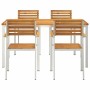 Conjunto de Comedor de Jardín 5 pcs Madera de Acacia Sólida en Mesas de jardín | Comprar online en Foru.es